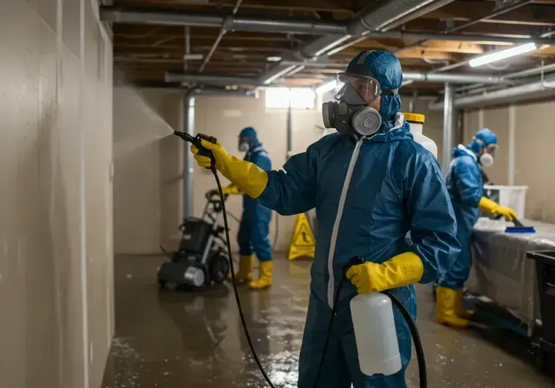 Basement Sanitization and Antimicrobial Treatment process in New Buffalo, MI