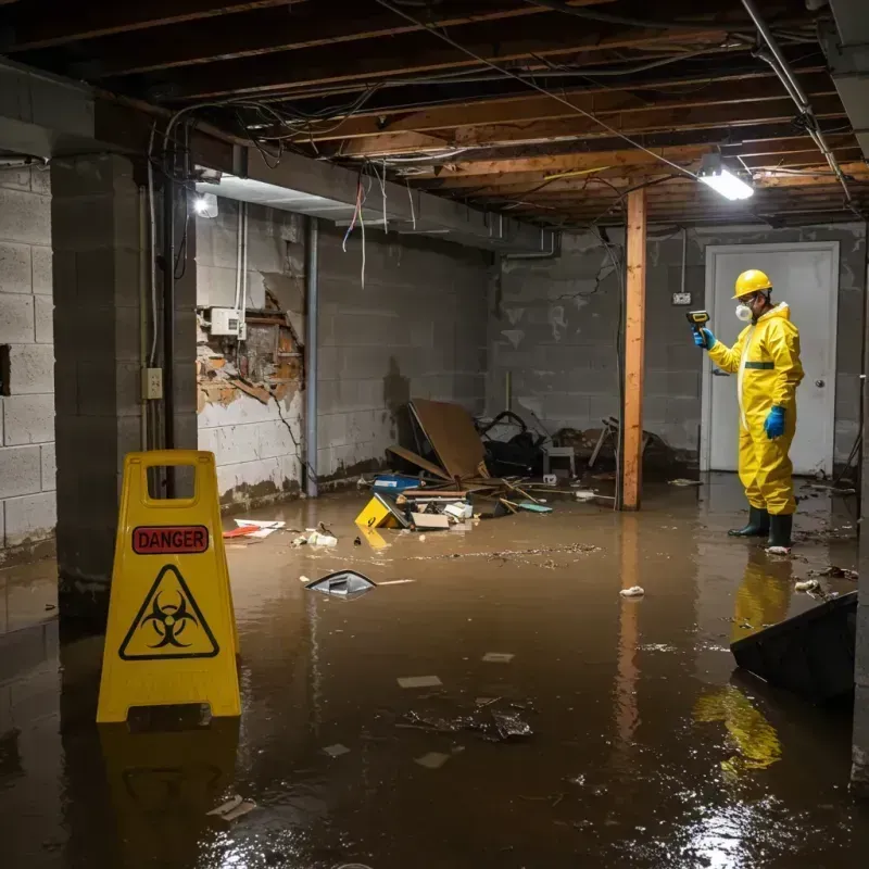 Flooded Basement Electrical Hazard in New Buffalo, MI Property